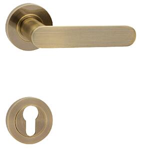 Dverové kovanie COBRA ZOE-R (OFS), kľučka-kľučka, Otvor pre obyčajný kľúč BB, COBRA OFS (bronz česaný)