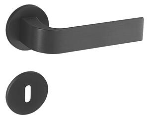 Dverové kovanie MP CINTO - R 2732 5S (BS - Čierna matná), kľučka-kľučka, Bez spodnej rozety, MP BS (čierna mat)