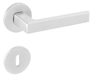 Dverové kovanie MP TI - SONIA - R 3095 5S (WS - Biela matná), kľučka-kľučka, WC kľúč, MP WS (biela mat)