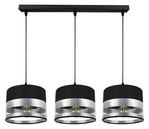 Luster na lanku MILO 3xE27/60W/230V strieborná/čierna