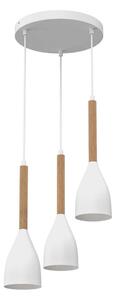Luster na lanku MUZA NEW 3xE27/60W/230V buk/biela