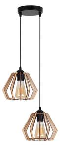 Luster na lanku BERGO 2xE27/60W/230V čierna
