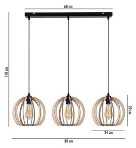 Luster na lanku DORO 3xE27/60W/230V
