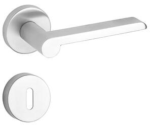 Dverné kovanie ROSTEX SOLDA/N s čapmi (NEREZ MAT), kľučka-kľučka, Otvor pre obyčajný kľúč BB, ROSTEX Nerez mat
