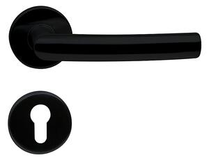 Dverové kovanie RICHTER RK.C-FORM (čierná mat), kľučka-kľučka, WC kľúč, RICHTER Čierna matná