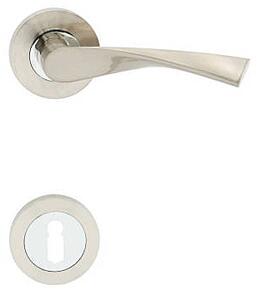 Dverové kovanie COBRA GIUSSY-R (OCN), kľučka-kľučka, WC kľúč, COBRA OCN (chróm lesklý / nikel matný)