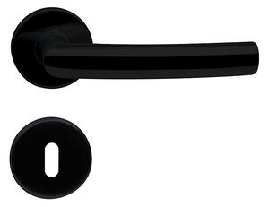 Dverové kovanie RICHTER RK.C-FORM (čierná mat), kľučka-kľučka, Otvor na cylindrickú vložku PZ, RICHTER Čierna matná