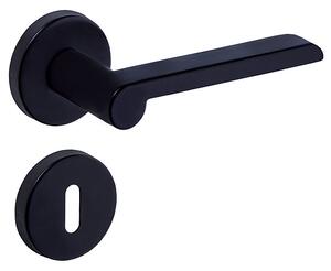 Dverové kovanie ROSTEX SOLDA/N s čapmi (ČIERNA), kľučka-kľučka, WC kľúč, ROSTEX ČIERNA