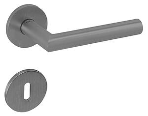 Dverové kovanie MP Favorit - R 2002 5S (BS), kľučka-kľučka, Bez spodnej rozety, MP BS (čierna mat)