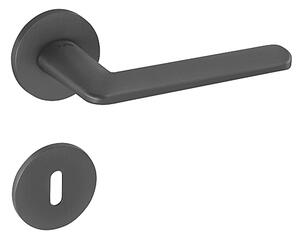 Dverové kovanie MP Eliptica - R 3098 5S (BS - Čierna matná), kľučka-kľučka, Otvor pre obyčajný kľúč BB, MP BS (čierna mat)