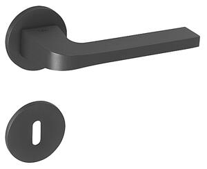 Dverové kovanie MP Supra - R 3097 5S (BS), kľučka-kľučka, Bez spodnej rozety, MP BS (čierna mat)