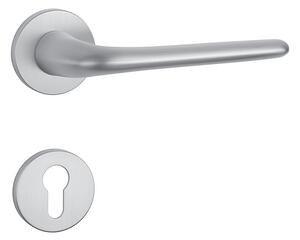 Dverové kovanie MP Azalia - R 7S (CHROM BROUŠENÝ), kľučka-kľučka, WC kľúč, MP OCS (chróm brúsený)