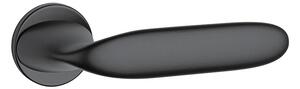 Dverové kovanie MP Peonia - R 7S (BS - Čierna matná), kľučka-kľučka, Bez spodnej rozety, MP BS (čierna mat)