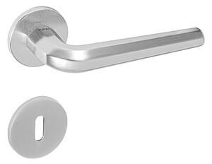 Dverové kovanie MP Oktagon R 4160 5 S (OCS), kľučka-kľučka, Bez spodnej rozety, MP OCS (chróm brúsený)