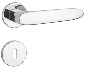Dverové kovanie MP Rosa - R 7S (OC - Chróm lesklý), kľučka-kľučka, Otvor pre obyčajný kľúč BB, MP OC (chróm lesklý)
