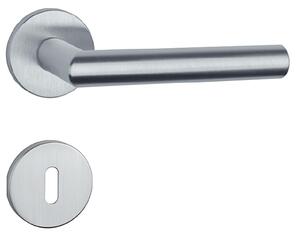 Dverové kovanie MP Arabis - R 7S (OCS - Chróm brúsený), kľučka-kľučka, WC kľúč, MP OCS (chróm brúsený)