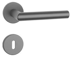 Dverové kovanie MP Arabis - R 7S (BS - Čierna matná), kľučka-kľučka, Bez spodnej rozety, MP BS (čierna mat)