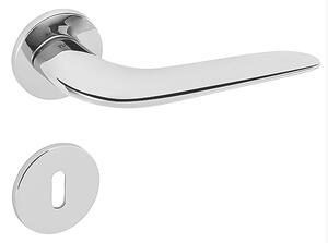 Dverové kovanie MP Angel - R 4163 5S (OC), kľučka-kľučka, WC kľúč, MP OC (chróm lesklý)
