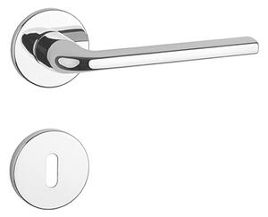 Dverové kovanie MP Oleandro - R 7S (OC - Chróm lesklý), kľučka-kľučka, Bez spodnej rozety, MP OC (chróm lesklý)