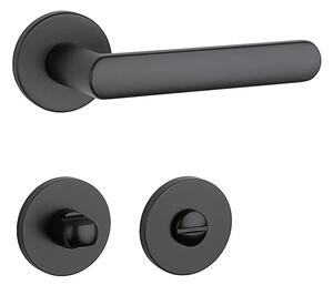 Dverové kovanie MP Fragola - R 7S (BS - Čierna matná), kľučka-kľučka, Bez spodnej rozety, MP BS (čierna mat)