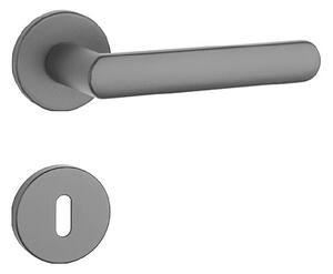 Dverové kovanie MP Fragola - R 7S (BS - Čierna matná), kľučka-kľučka, Otvor na cylindrickú vložku PZ, MP BS (čierna mat)