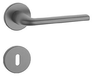 Dverné kovanie MP Oleandro - R 7S (BS - Čierna matná), kľučka-kľučka, Otvor na cylindrickú vložku PZ, MP BS (čierna mat)