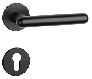 Dverové kovanie MP Asteria - R 5S (BS - Čierna matná), kľučka-kľučka, Bez spodnej rozety, MP BS (čierna mat)