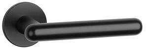 Dverové kovanie MP Asteria - R 5S (ČIERNY MAT), kľučka-kľučka, Bez spodnej rozety, MP BS (čierna mat)