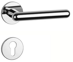 Dverové kovanie MP Asteria - R 5S (OC - Chróm lesklý), kľučka-kľučka, Bez spodnej rozety, MP OC (chróm lesklý)