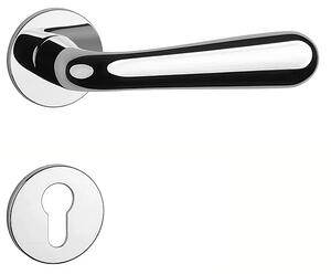 Dverové kovanie MP Gardenia - R 5S (OC - Chróm lesklý), kľučka-kľučka, Bez spodnej rozety, MP OC (chróm lesklý)