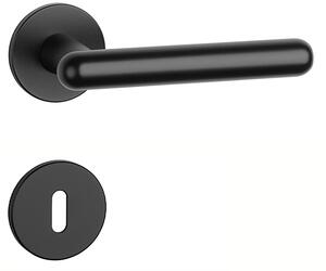 Dverové kovanie MP Asteria - R 5S (BS - Čierna matná), kľučka-kľučka, Otvor pre obyčajný kľúč BB, MP BS (čierna mat)