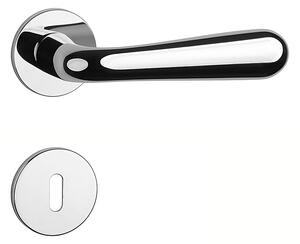 Dverové kovanie MP Gardenia - R 5S (OC - Chróm lesklý), kľučka-kľučka, Bez spodnej rozety, MP OC (chróm lesklý)