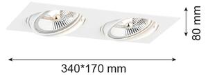 Argon 1046 - Podhľadové svietidlo OLIMP 2xGU10-AR111/12W/230V biela