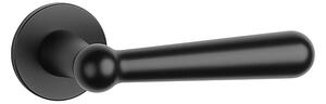 Dverné kovanie MP Rosemary - R 5S (BS - Čierna matná), kľučka-kľučka, Bez spodnej rozety, MP BS (čierna mat)