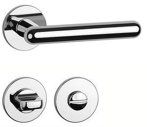 Dverové kovanie MP Asteria - R 5S (OC - Chróm lesklý), kľučka-kľučka, WC kľúč, MP OC (chróm lesklý)