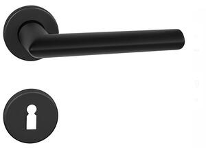 Dverové kovanie MP Nevada - R (BS - Čierna matná), kľučka-kľučka, Otvor na cylindrickú vložku PZ, MP BS (čierna mat)