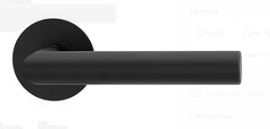 Dverové kovanie MP Lucia Piata S - R (BS - Čierna matná), kľučka-kľučka, Otvor pre obyčajný kľúč BB, MP BS (čierna mat)