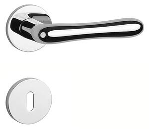Dverové kovanie MP Cynia - R 7S (OC - Chróm lesklý), kľučka-kľučka, Otvor pre obyčajný kľúč BB, MP OC (chróm lesklý)