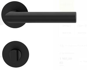 Dverové kovanie MP Lucia Piata S - R (BS - Čierna matná), S2L RE kľučka-kľučka so Smart2lock pravá, Uzamykanie na kľučke - pravá, MP BS (čierna mat)