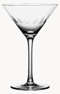 Ručne fúkané krištáľové poháre na martini Lens, 2 ks