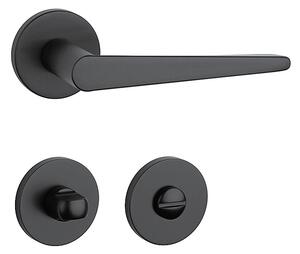 Dverné kovanie MP Arnica - R 7S (BS - Čierna matná), kľučka-kľučka, Otvor pre obyčajný kľúč BB, MP BS (čierna mat)