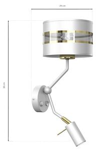 Nástenná lampička ULTIMO 1xE27/40W/230V + 1xGU10/MR11/7W biela
