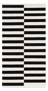 Čierno-biely obojstranný ručne tkaný vlnený koberec 80x150 cm Donna – Hanse Home