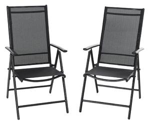 Záhradné hliníkové stoličky, 2 ks
