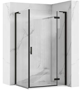 Rea Hugo, sprchová kabína 100(dvere)x80(stena)x200,5 cm, čierna matná, KPL-45224