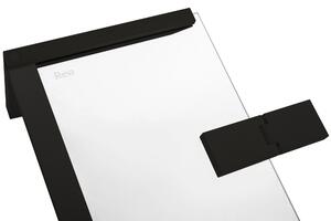 Rea Hugo, 1-krídlová sprchová kabína 90x90x200 cm, 6mm číre sklo, čierny profil, KPL-45223