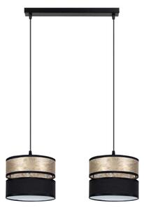 Luster na lanku LIMA 2xE27/60W/230V zlatá/čierna