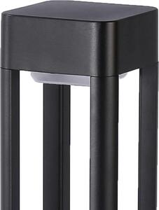 Záhradná stojaca lampa 60 cm LED 10W čierna pieskovaná štvorcová NUTRI Italux