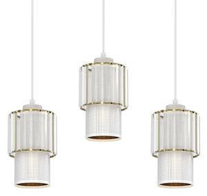 Luster na lanku BLANCO 3xE27/60W/230V biela