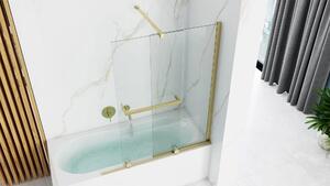 Rea - Skladacia vaňová zástena Fabian - zlatá/transparentná - 101x139 cm